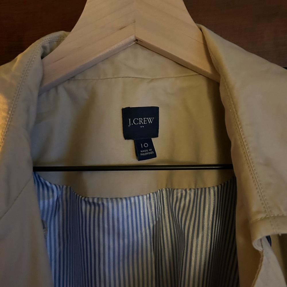 J. Crew Tan Trench Coat Timeless Design - Picture 2 of 7